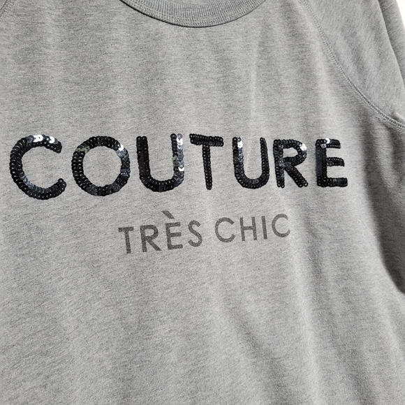 SOLD ---- Revolution Sweatshirt - "Couture Très Chic" With Sequins (M) - Picture 3 of 8
